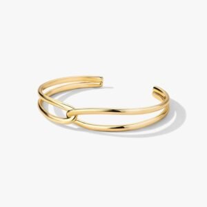 double deck twist cuff bangle