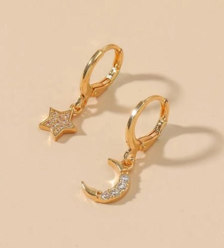 About stern & mond ohrringe goldenes kupfer und kristallen